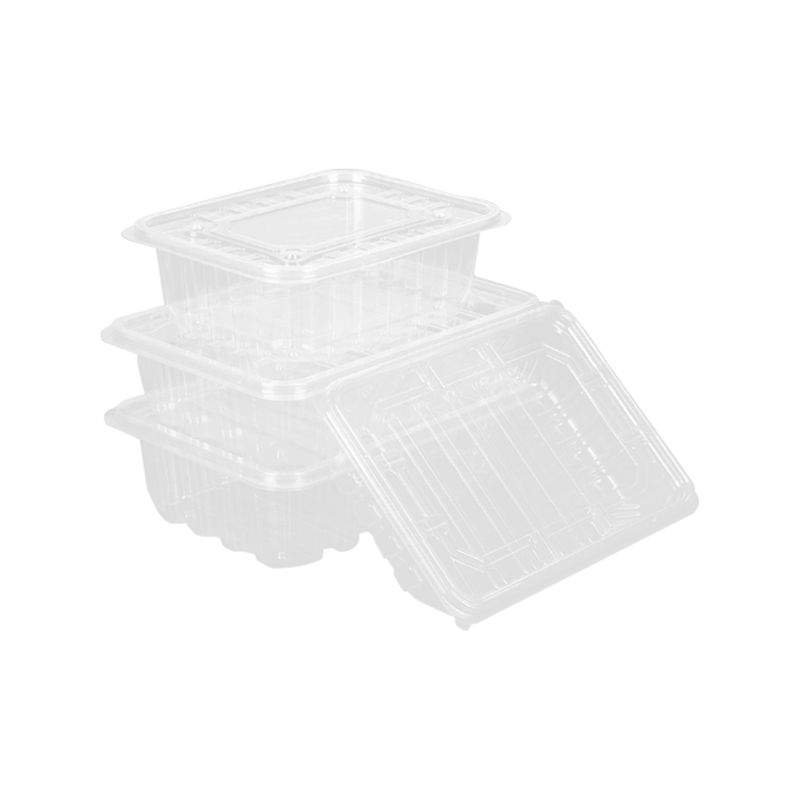 Kotak pembungkusan buah telus yang boleh guna