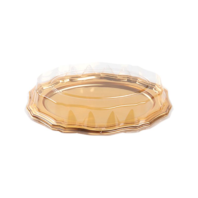 Dulang kek plastik emas