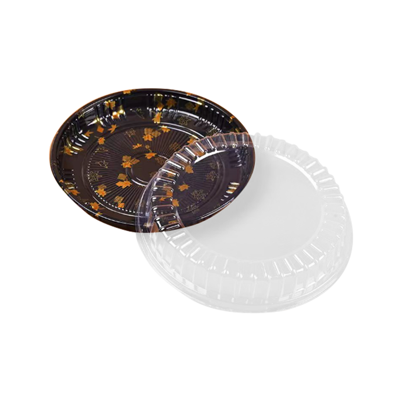 Dulang sushi takeaway yang boleh guna dengan penutup telus