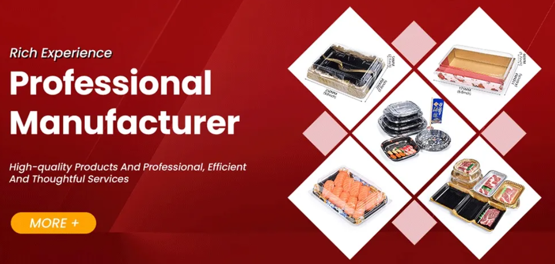 Kotak dulang makanan sushi plastik yang boleh guna 